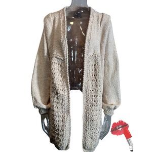 Vintage Cardigan Sinfully Original Lin‎ S. Oglesby Jacket Sweater Handmade